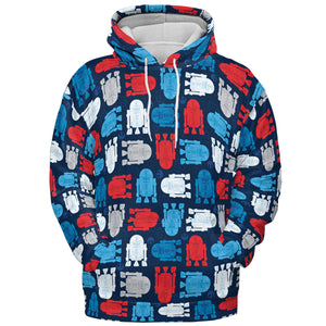 R2-D2 Star Wars 4th of July Pattern All-over Print Hoodie