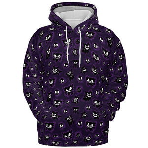 Gastly Haunter and Gengar Pokemon Pattern All-over Print Hoodie