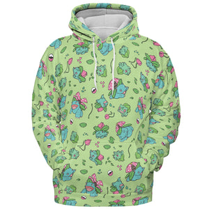 Venusaur Ivysaur and Bulbasaur Pokemon All-over Print Hoodie