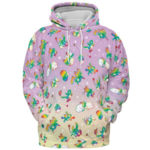 Rainbow Pokemon Pattern All-over Print Hoodie