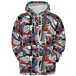 Spider Man Comic Pattern All-over Print Hoodie