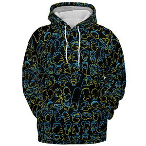 The Simpsons Neon All-over Print Hoodie