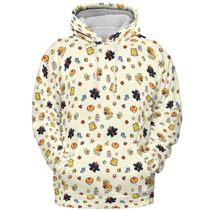 Super Mario Characters Pattern All-over Print Hoodie