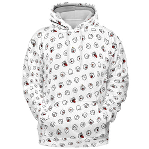Super Mario Boo Pattern All-over Print Hoodie