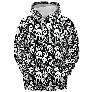 Ghostface Horror Movie Pattern Halloween All-over Print Hoodie