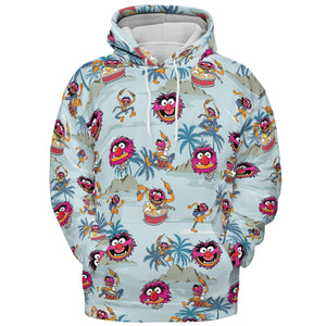 Animal The Muppet Show Drum Tropical All-over Print Hoodie
