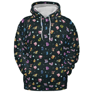 Axolotls Of The World Pattern All-over Print Hoodie