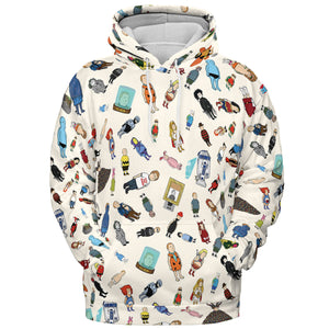 Bobby Hill King Of The Hill Pattern All-over Print Hoodie