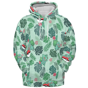 Bulbasaur Pokemon Pattern All-over Print Hoodie