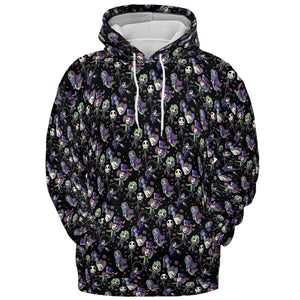 Buttons Characters Pattern All-over Print Hoodie