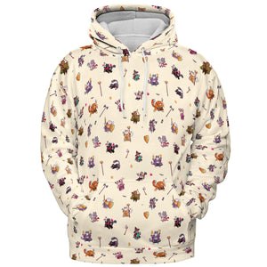 Cats In DnD Pattern All-over Print Hoodie