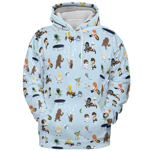 Go Fishing with Star Wars Characters All-over Print Hoodie