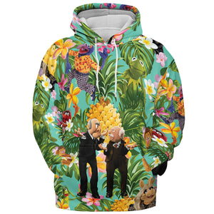 Statler And Waldorf Muppets Tropical All-over Print Hoodie