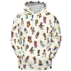 80s Pizza Time Theater Chuck E Cheese All-over Print Hoodie