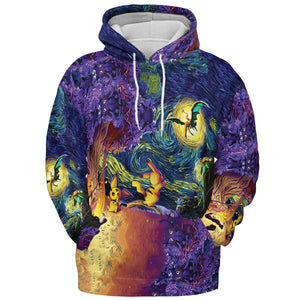Pokemon Starry Night Campfire All-over Print Hoodie