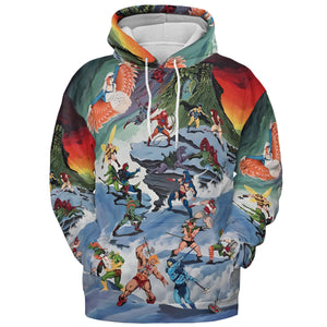 MOTU Castle Grayskull Battle All-over Print Hoodie