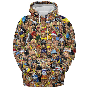 Classic Wrestlers All-over Print Hoodie