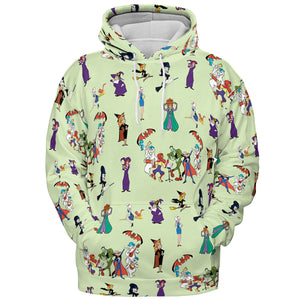 Witches Cartoon Characters All-over Print Hoodie