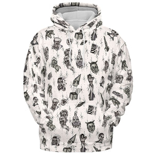 The Twilight Zone Characters Pattern All-over Print Hoodie