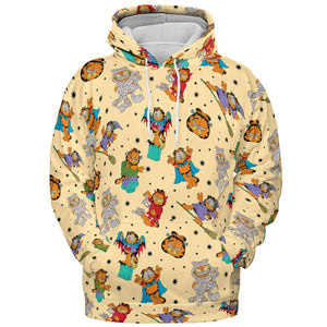 Nostalgic Cat Garfield's Halloween Adventure All-over Print Hoodie