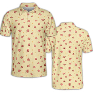Nintendo Kirby Pattern AOP Men/Women Polo Shirt