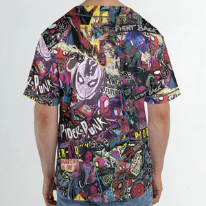 Spider-Punk Get Punked Across Spider-Verse Unisex Baseball Jersey