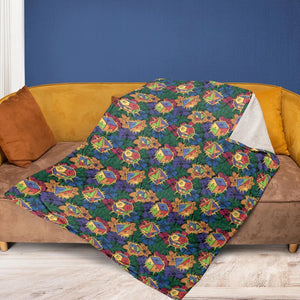 Tropical Dice DnD Fleece Blanket