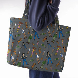 Nostalgic Gang The Fonz and the Happy Days Gang Large Tote Bag