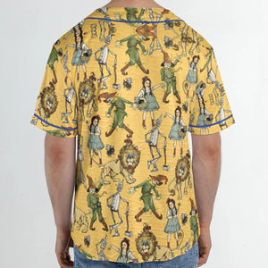 Magic Of Oz Characters Pattern Unisex Baseball Jersey