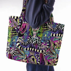 Stay Spooky Beetlejuice Large Tote Bag