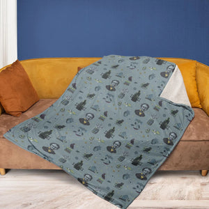 The Dark Themed Edgar Allan Poe Fleece Blanket