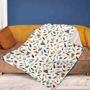 Bobby Hill King Of The Hill Pattern Fleece Blanket