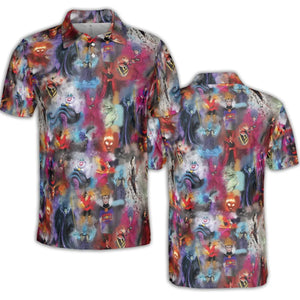Watercolor Villains AOP Men/Women Polo Shirt