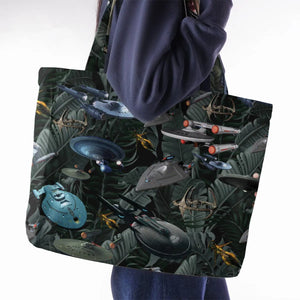 Star Trek Spaceship Pattern Large Tote Bag