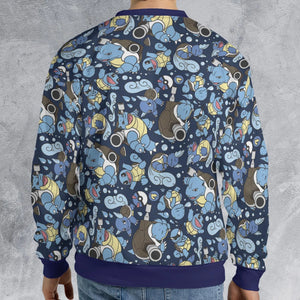 Blastoise Wartortle Squirtle Pokemon Pattern All-over Print Sweatshirt