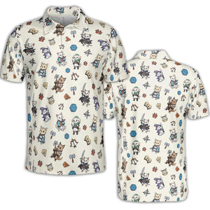 Dungeons and Dogs DnD AOP Men/Women Polo Shirt
