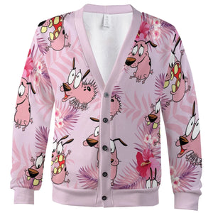 Courage the Cowardly Dog Floral Tropical Cardigan