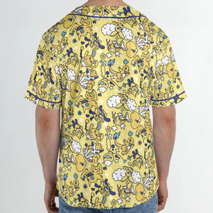 Shiny Magikarp Pokemon Pattern Unisex Baseball Jersey