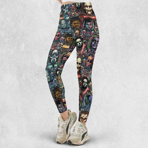 Horror Movie Characters Pattern Legging