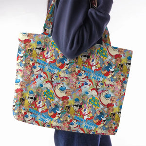 The Ren and Stimpy Show Large Tote Bag