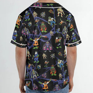TMNT Universal Monsters And Sewer Slasher Toys Unisex Baseball Jersey