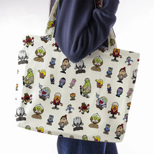 Doctor Who and Mr Men Pattern Large Tote Bag