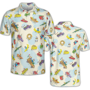 The Busy World of Richard Scarry AOP Men/Women Polo Shirt
