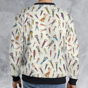 Morty Kombat Morty and Mortal Kombat Mashup All-over Print Sweatshirt