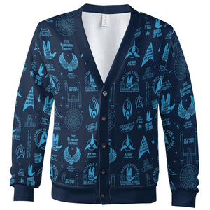 Trekkie Star Trek Pattern Cardigan