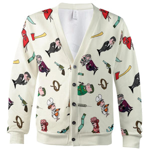 Clue Board Game Characters Cardigan