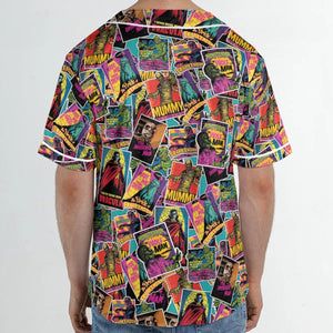 Multi Monster Pop Badges Unisex Baseball Jersey