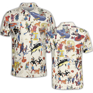 Tintin Adventure Kuifje AOP Men/Women Polo Shirt