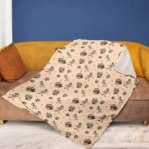 Kermit The Frog Doodles Fleece Blanket