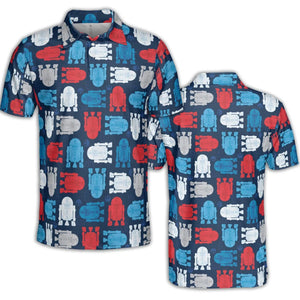 R2-D2 Star Wars 4th of July Pattern AOP Men/Women Polo Shirt